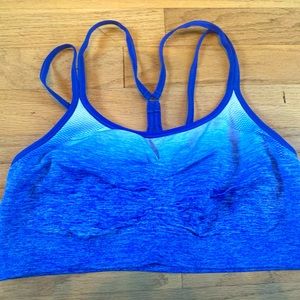Champion Target Thin Strapped Blue Gradient Tie Dye Sports Bra | Size M